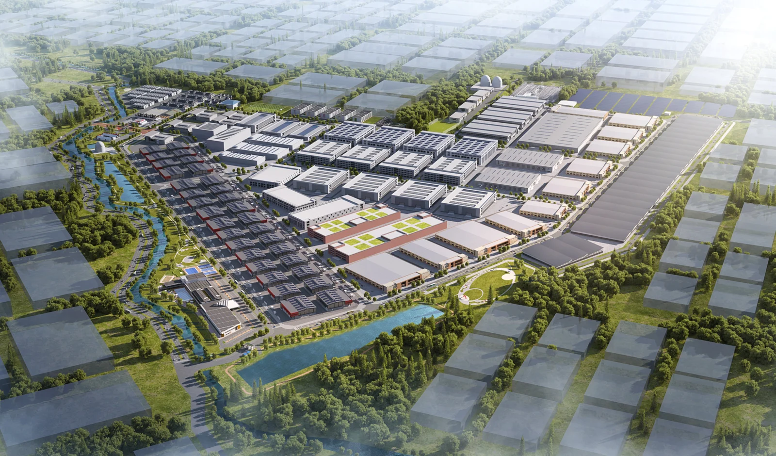 SPD Tech Valley · Industrial Land 园区效果参考图
